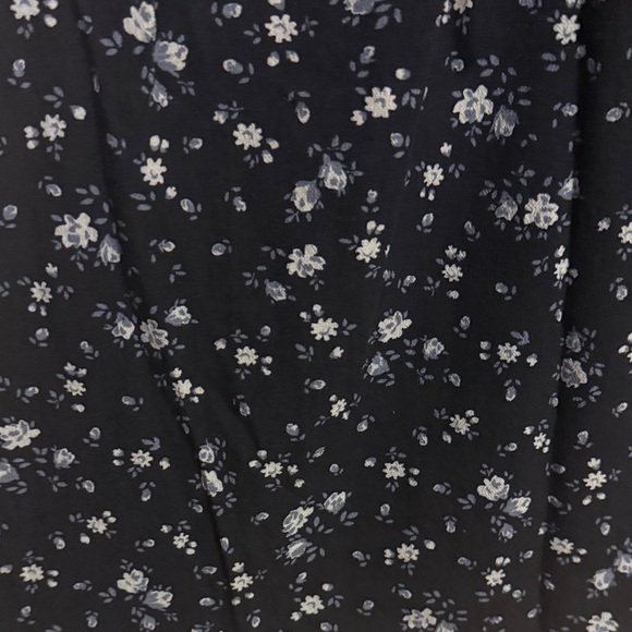 EUC Reformation Navy Blue Floral Print Cotswold Mini Dress Size Large - Picture 7 of 8